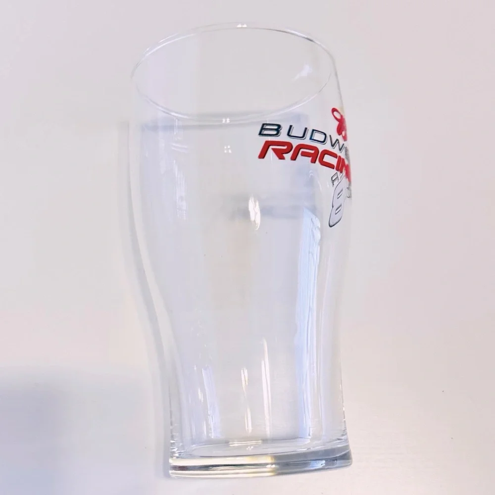 BUDWEISER Racing Beer Pint Glass w Dale Earnhardt Jr #8 Red & Black Logo
